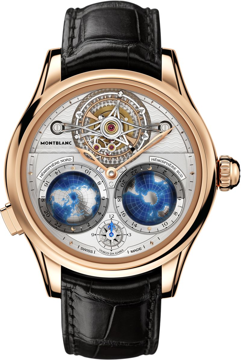 Reloj Montblanc Colección Villeret Tourbillon Cylindrique Geosphères Vasco da Gama